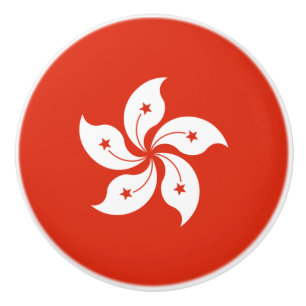 Pomo De Cerámica Bandera de Hong Kong