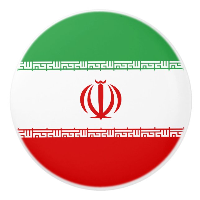 Pomo De Cerámica Bandera de Irán (Anverso)