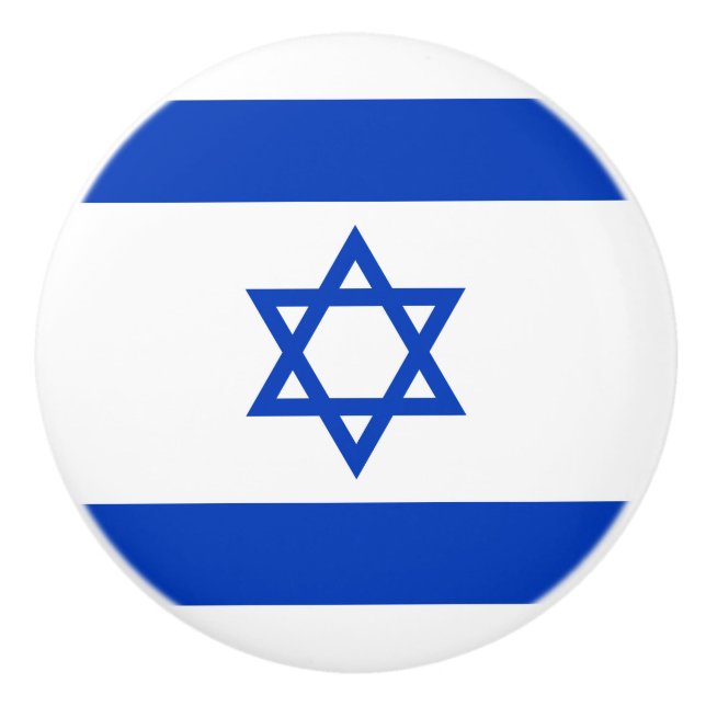 Pomo De Cerámica Bandera de Israel (Anverso)