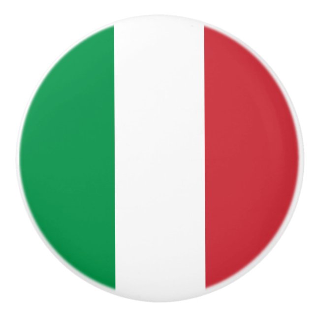 Pomo De Cerámica Bandera de Italia (Anverso)