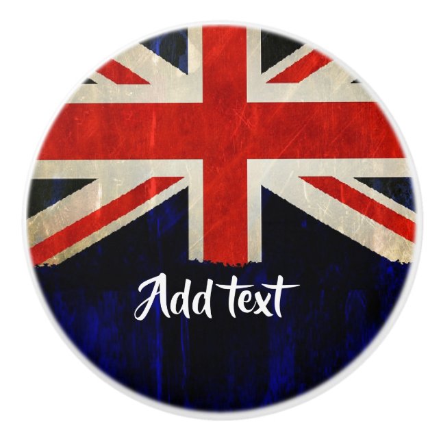 Pomo De Cerámica Bandera de Jack de Unión (Anverso)