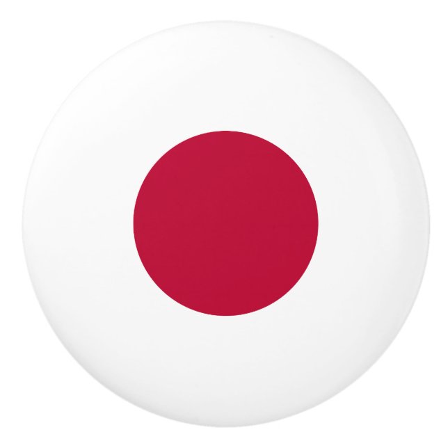 Pomo De Cerámica Bandera de Japón (Anverso)