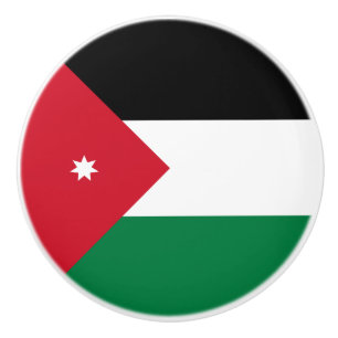 Pomo De Cerámica Bandera de Jordania