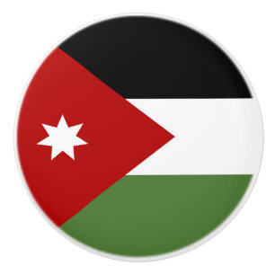 Pomo De Cerámica Bandera de Jordania