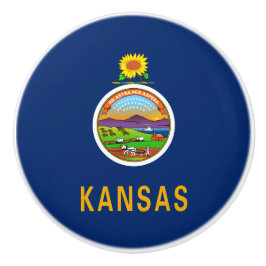 Pomo De Cerámica Bandera de Kansas