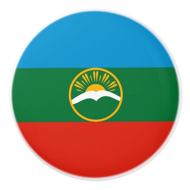 Pomo De Cerámica Bandera de Karachay Cherkessia (Anverso)