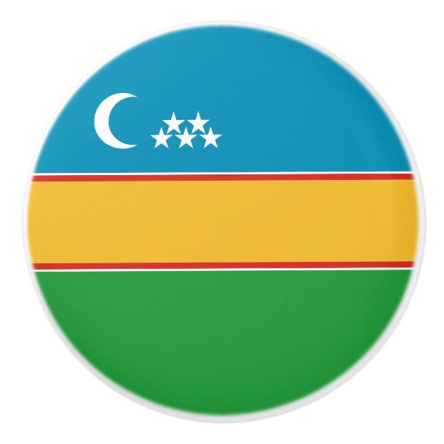 Pomo De Cerámica Bandera de Karakalpakstan (Anverso)