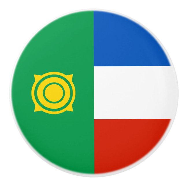 Pomo De Cerámica Bandera de Khakassia (Anverso)