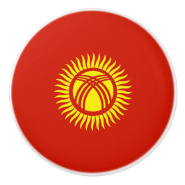 Pomo De Cerámica Bandera de Kirguistán