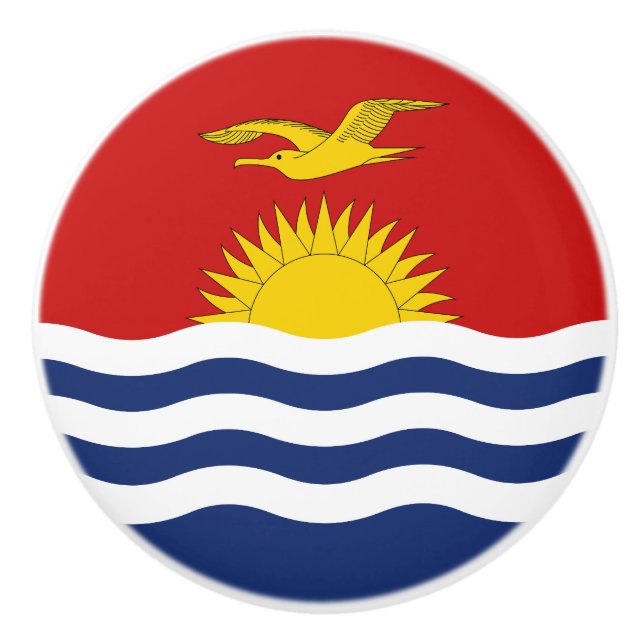 Pomo De Cerámica Bandera de Kiribati (Anverso)