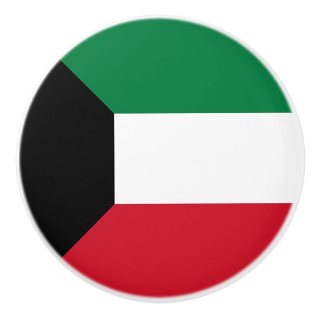 Pomo De Cerámica Bandera de Kuwait (Anverso)