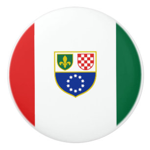 Pomo De Cerámica Bandera de la Federación de Bosnia-Herzegovina