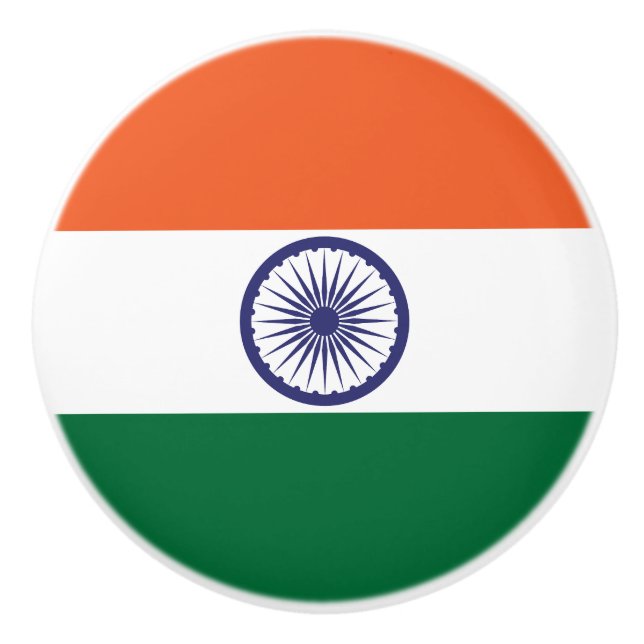 Pomo De Cerámica Bandera de la India (Anverso)