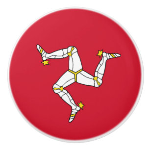 Pomo De Cerámica Bandera de la Isla de Man