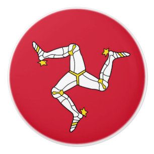 Pomo De Cerámica Bandera de la Isla de Man