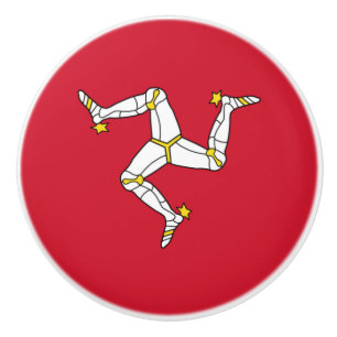 Pomo De Cerámica Bandera de la Isla de Man