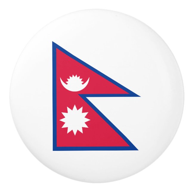 Pomo De Cerámica Bandera de la Knob cerámica de Nepal (Anverso)