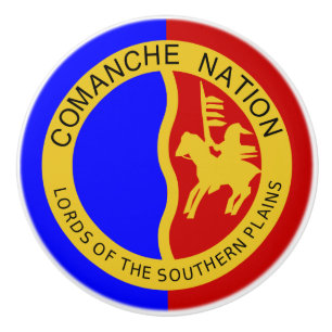 Pomo De Cerámica Bandera de la nación del Comanche