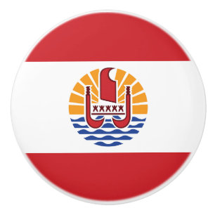 Pomo De Cerámica Bandera de la Polinesia Francesa