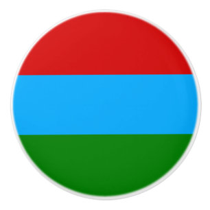 Pomo De Cerámica Bandera de la República de Carelia