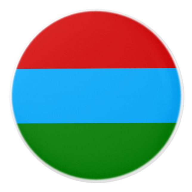 Pomo De Cerámica Bandera de la República de Karelia (Anverso)