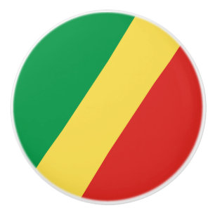 Pomo De Cerámica Bandera de la República del Congo