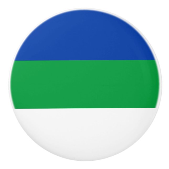 Pomo De Cerámica Bandera de la República Komi (Anverso)