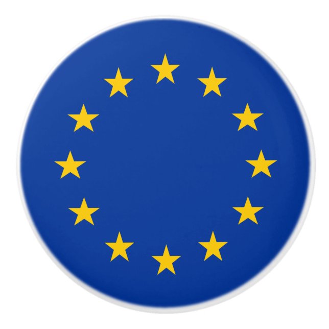 Pomo De Cerámica Bandera de la Unión Europea (Anverso)