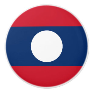 Pomo De Cerámica Bandera de Laos
