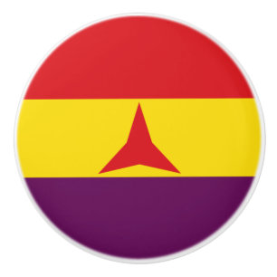 Pomo De Cerámica Bandera de las Brigadas Internacionales (Guerra Ci