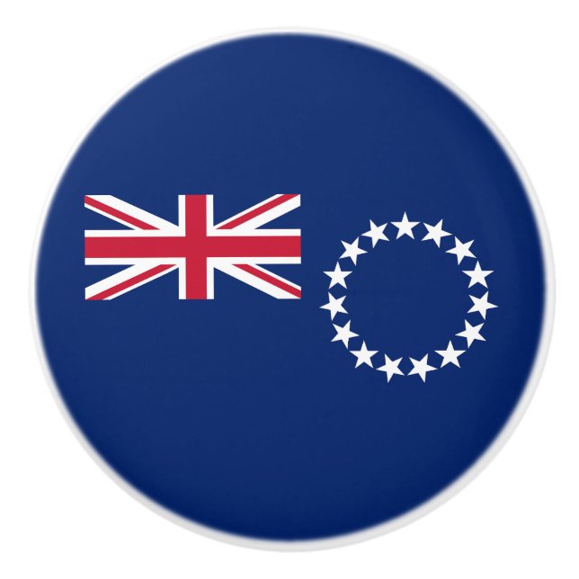 Pomo De Cerámica Bandera de las Islas Cook (Anverso)