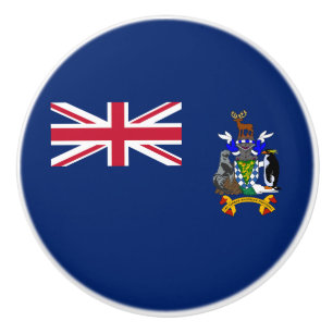 Pomo De Cerámica Bandera de las Islas Georgias del Sur y Sandwich d
