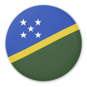 Pomo De Cerámica Bandera de las Islas Salomón