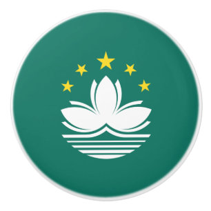 Pomo De Cerámica Bandera de Macao