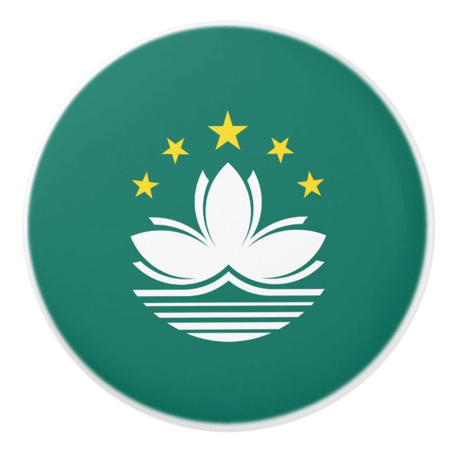 Pomo De Cerámica Bandera de Macao (Anverso)