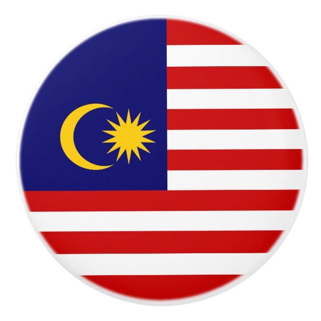 Pomo De Cerámica Bandera de Malasia (Anverso)