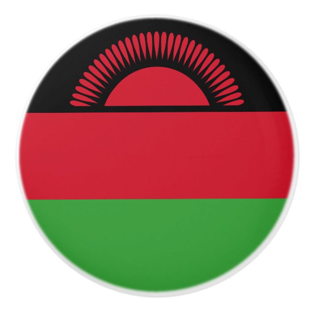 Pomo De Cerámica Bandera de Malawi (Anverso)