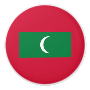 Pomo De Cerámica Bandera de Maldivas