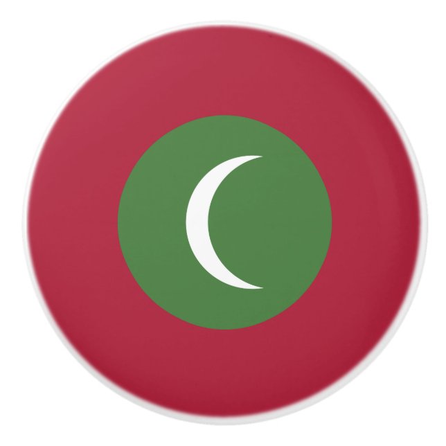 Pomo De Cerámica Bandera de Maldivas (Anverso)