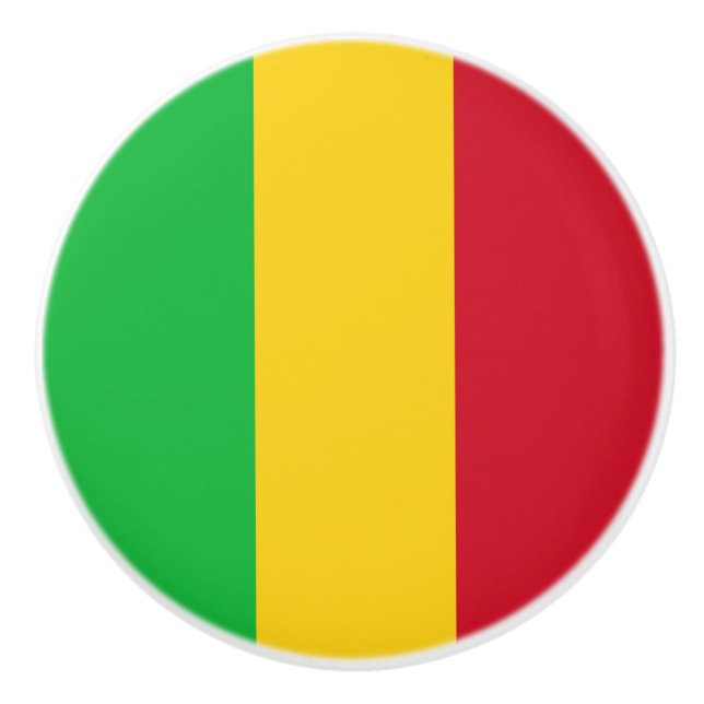 Pomo De Cerámica Bandera de Mali (Anverso)