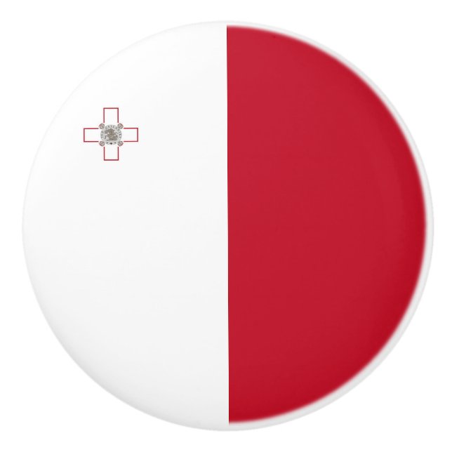 Pomo De Cerámica Bandera de Malta (Anverso)