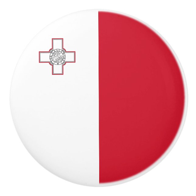 Pomo De Cerámica Bandera de Malta (Anverso)