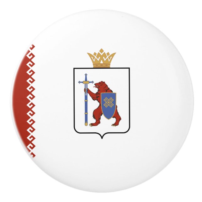 Pomo De Cerámica Bandera de Mari El (Anverso)