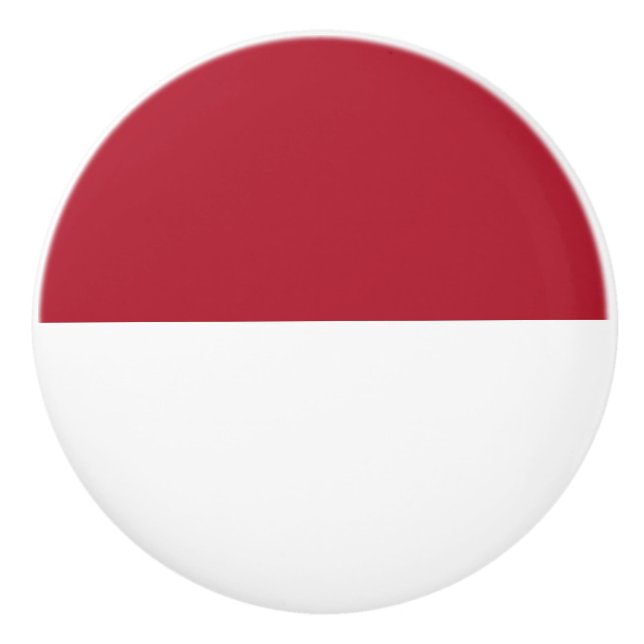 Pomo De Cerámica Bandera de Mónaco (Anverso)