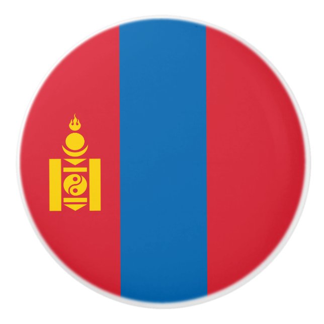 Pomo De Cerámica Bandera de Mongolia (Anverso)