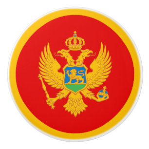 Pomo De Cerámica Bandera de Montenegro