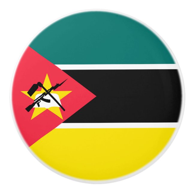 Pomo De Cerámica Bandera de Mozambique (Anverso)