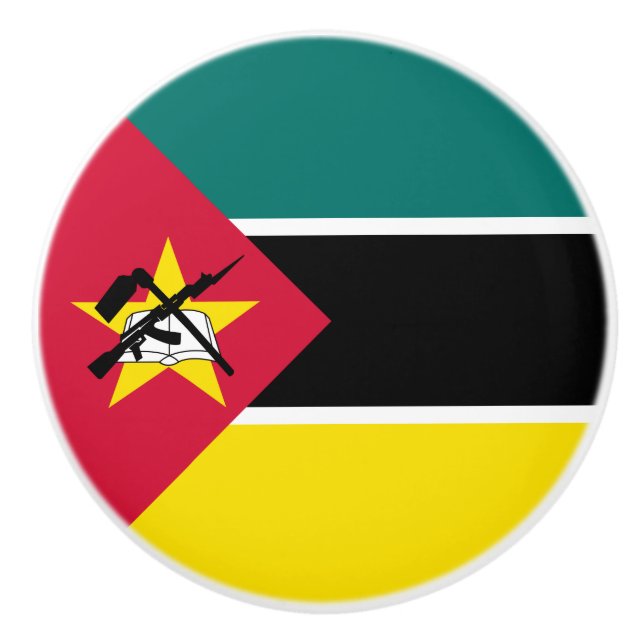 Pomo De Cerámica Bandera de Mozambique (Anverso)