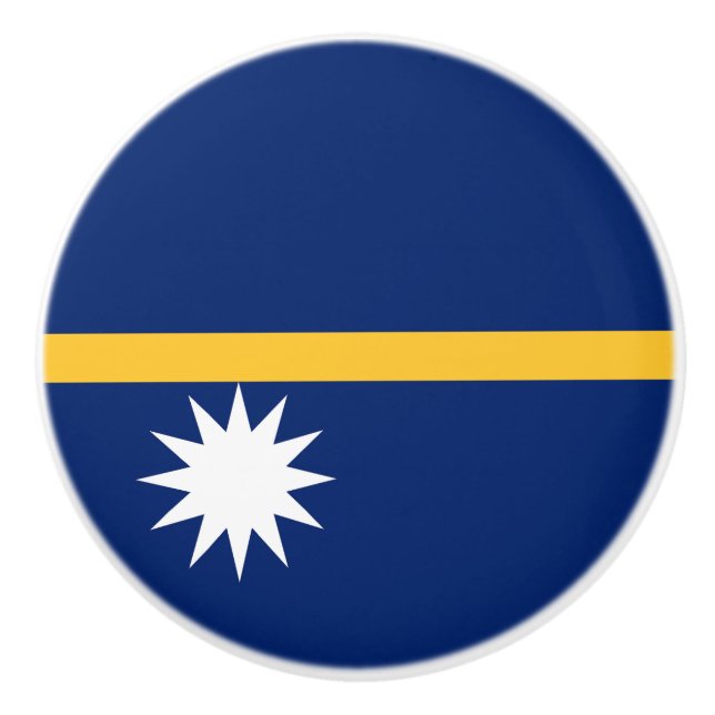 Pomo De Cerámica Bandera de Nauru (Anverso)
