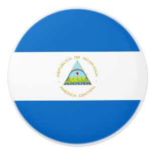 Pomo De Cerámica Bandera de Nicaragua